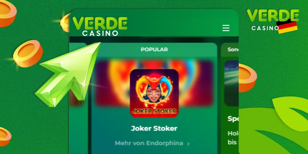 Besuchen Sie die Website des Verde Casinos