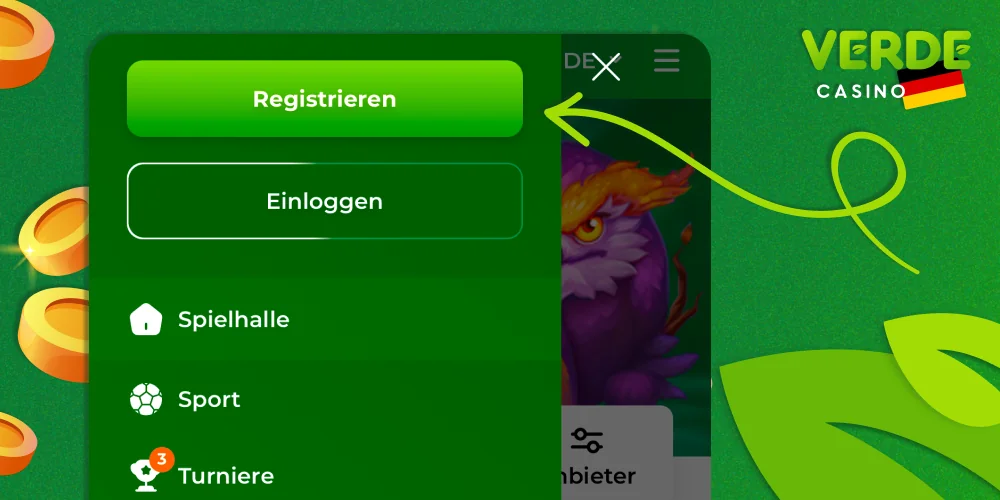 Klicken Sie auf die Schaltfläche Registrieren